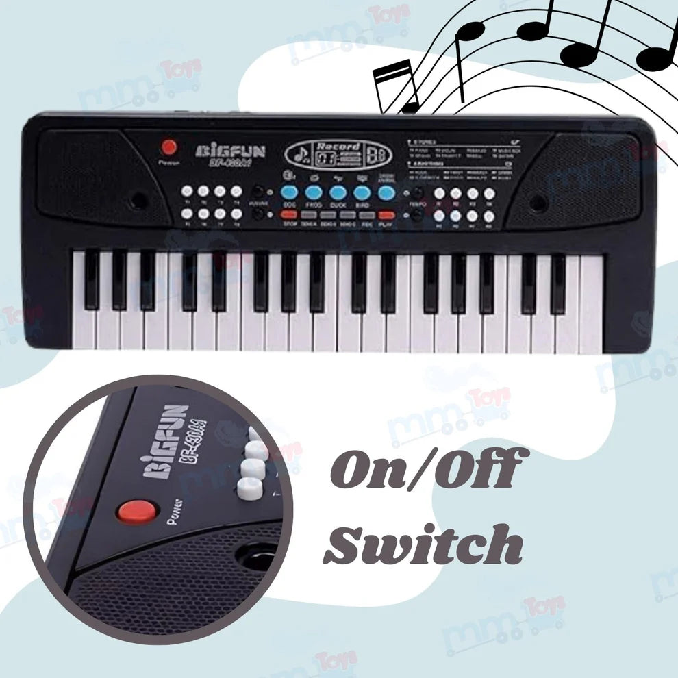 Kids Piano Keyboard with Microphone BF430- 37 Keys, 8 Tones & 8 Rhythms, Ages 3-7, Perfect Gift for Young Musicians